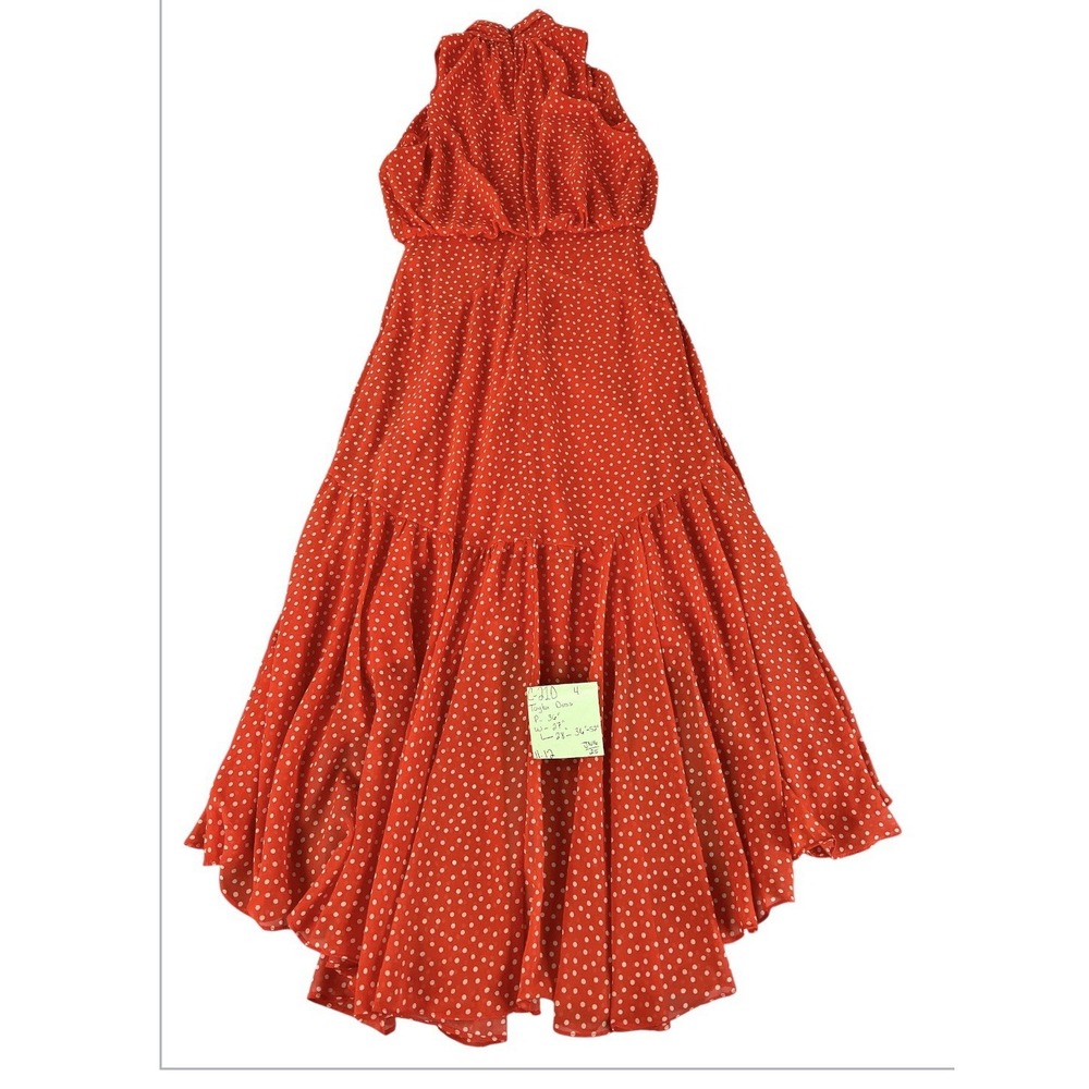 Taylor Women's Sleeveless Halter Neck Smocked Fit and Flare‎ Midi Dress Size 4 - Picture 15 of 15